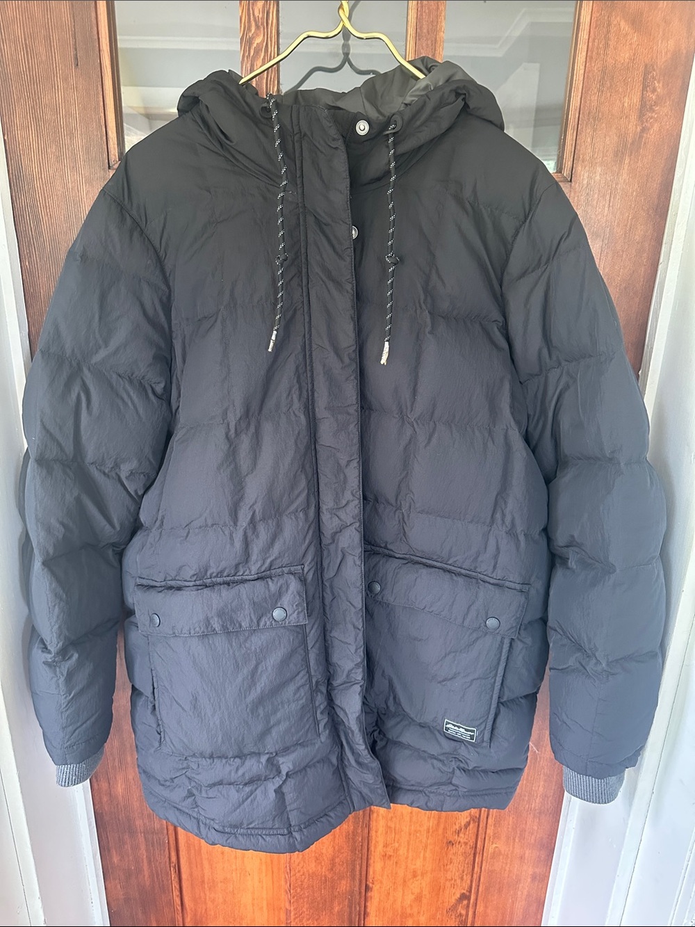 Eddie Bauer Seabeck Down Parka Heavy Winter Jacket Black Men’s Medium M 2022